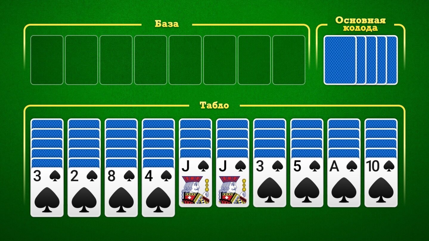 Расклад пасьянса Паук