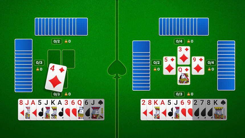 Spades mit 3 oder mit 4 Spielern