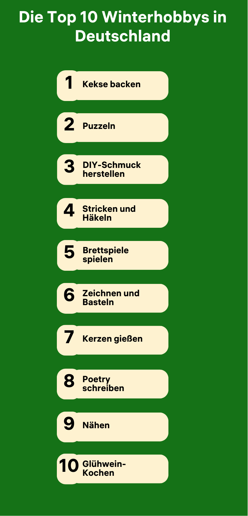 Top Deutsche Winter-Aktivitäten drinnen